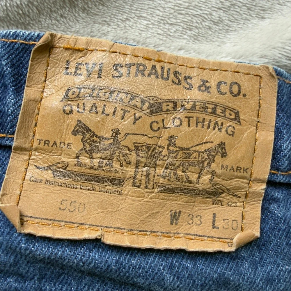 Vintage Levis 550 Orange Tab Jeans‎ Mens 33x30 Medium Wash Made in Canada 40550